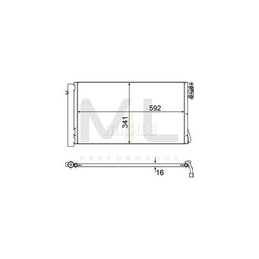 MAHLE ORIGINAL AC 414 000P Air conditioning condenser with dryer | ML Performance Car Parts