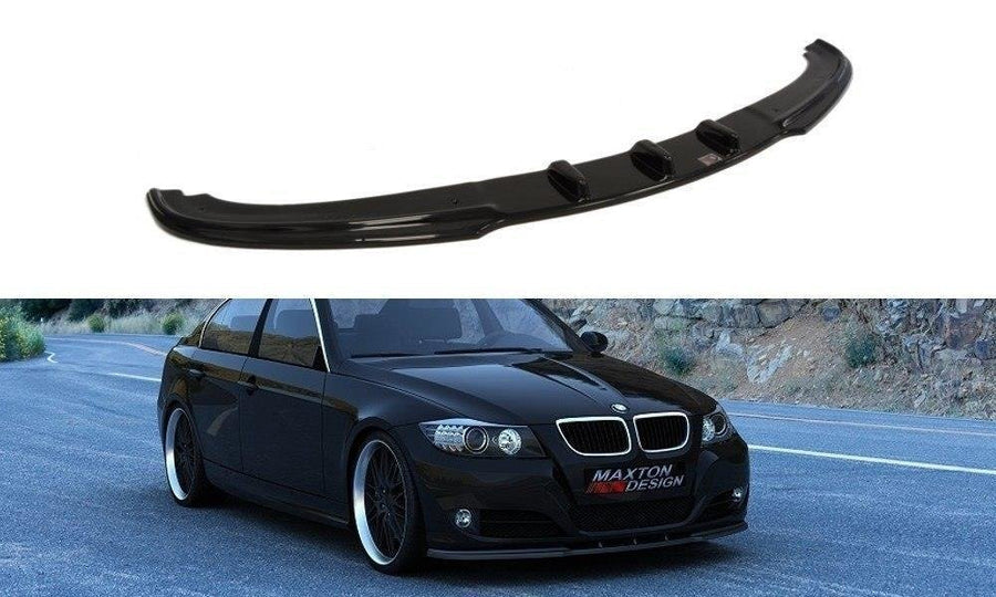 Maxton Design BM-3-90F-FD1T Front Splitter V.1 BMW Series 3 E90 / E91 (Facelift) | ML Performance UK Car Parts