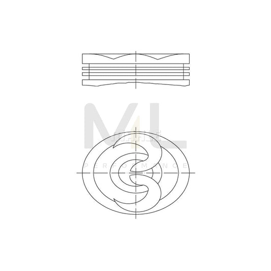 MAHLE ORIGINAL 049 27 01 Piston 77,1 mm, without cooling duct | ML Performance Car Parts