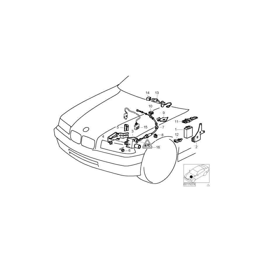 Genuine BMW 61138359032 E34 Bracket, Control Unit (Inc. 518g & 518i) | ML Performance UK Car Parts