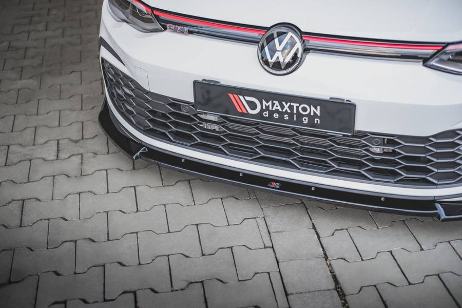 Maxton Design Volkswagen Golf GTI / R-Line MK8 Front Splitter + Flaps V.3