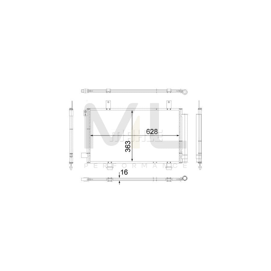 MAHLE ORIGINAL AC 556 000S Air conditioning condenser with dryer | ML Performance Car Parts