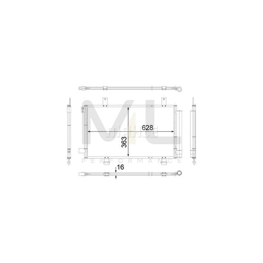 MAHLE ORIGINAL AC 556 000S Air conditioning condenser with dryer | ML Performance Car Parts