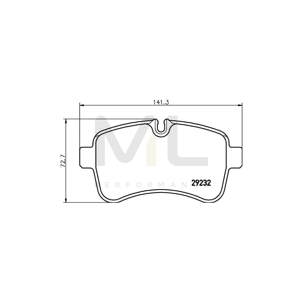 Hella 8DB 355 005-551 Brake Pad Set For Iveco Daily Prepared For Wear Indicator, With Brake Caliper Screws, With Accessories | ML Performance Car Parts