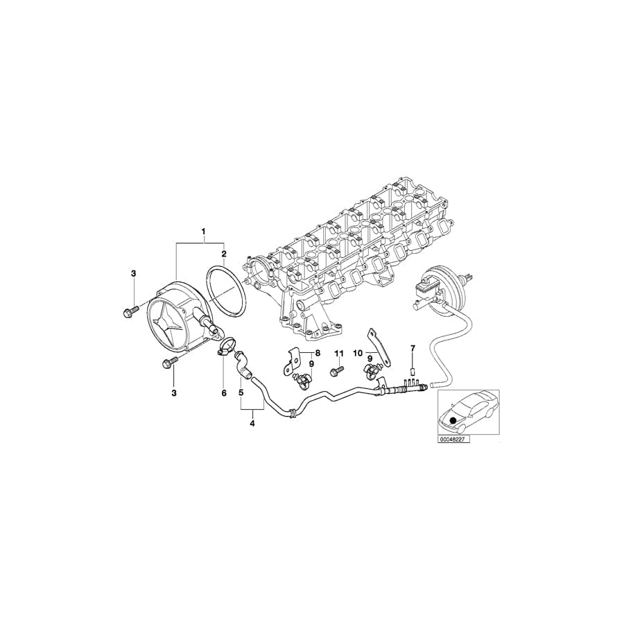 Genuine BMW 11667799469 E46 E70 E83 Bracket For Vacuum Hose Chrome-free CR(VI) (Inc. X3 3.0d, X5 3.0sd & 535d) | ML Performance UK Car Parts