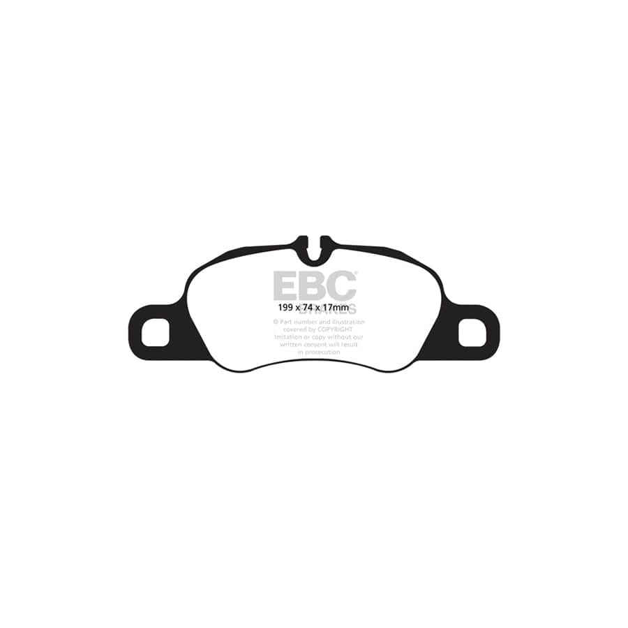 EBC PD05KF1241 Porsche Orangestuff Front Brake Pad & Plain Disc Kit - Brembo Caliper (Inc. Boxster 981 & Cayman 981) 2 | ML Performance UK Car Parts