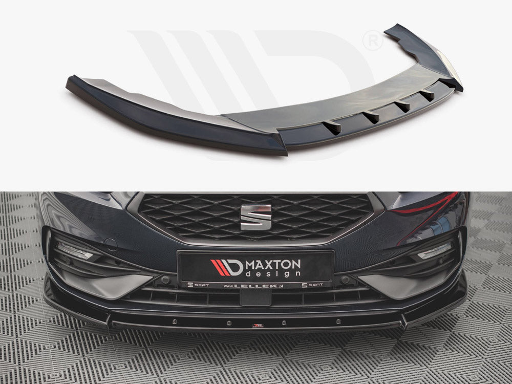 Maxton Design SE-LE-4-FR-FD1T Front Splitter V1 Seat Leon Fr MK4 (2020-) | ML Performance UK Car Parts