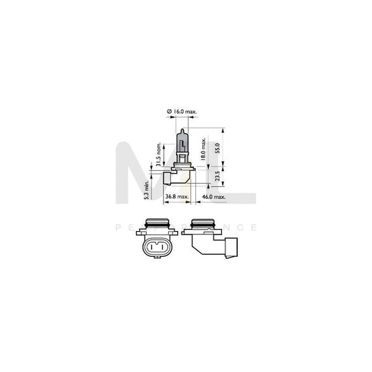 PHILIPS 9006WVUB1 Bulb, spotlight HB4 12V 51W P22d Halogen | ML Performance Car Parts