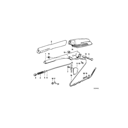 Genuine BMW 34411156356 E28 E24 Hand Brake Bowden Cable (Inc. 635CSi, M5 & 518) | ML Performance UK Car Parts