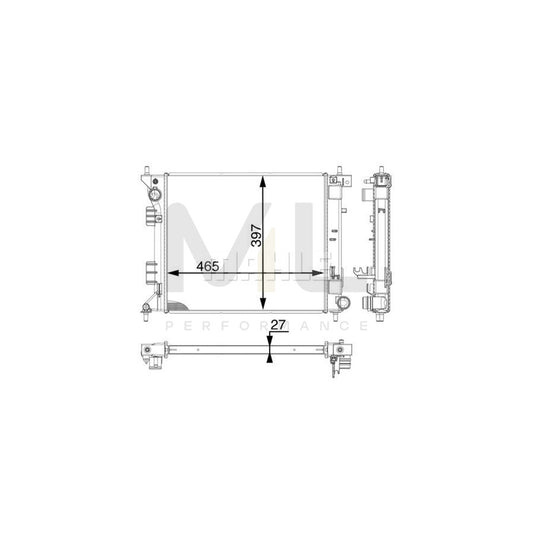 MAHLE ORIGINAL CR 1981 000P Engine radiator Brazed cooling fins, Automatic Transmission | ML Performance Car Parts