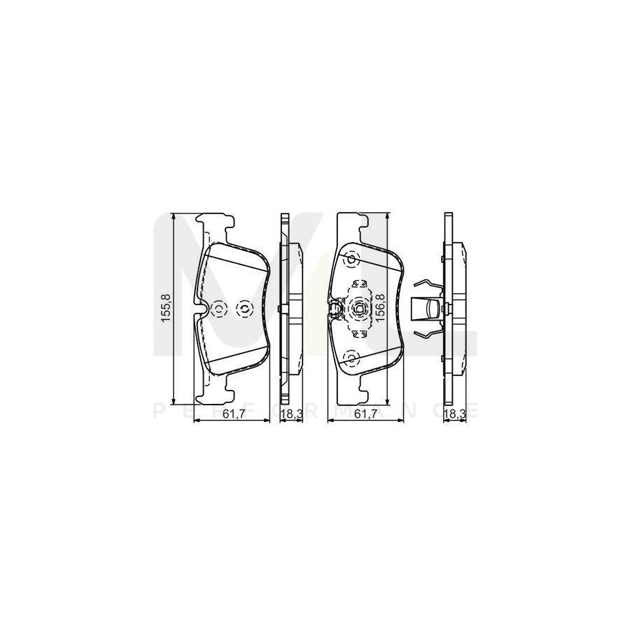 Bosch 0986Tb3188 Brake Pad Set  | ML Performance Car Parts