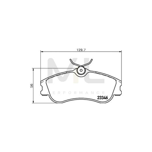 Hella 8DB 355 018-541 Brake Pad Set Not Prepared For Wear Indicator, With Brake Caliper Screws | ML Performance Car Parts