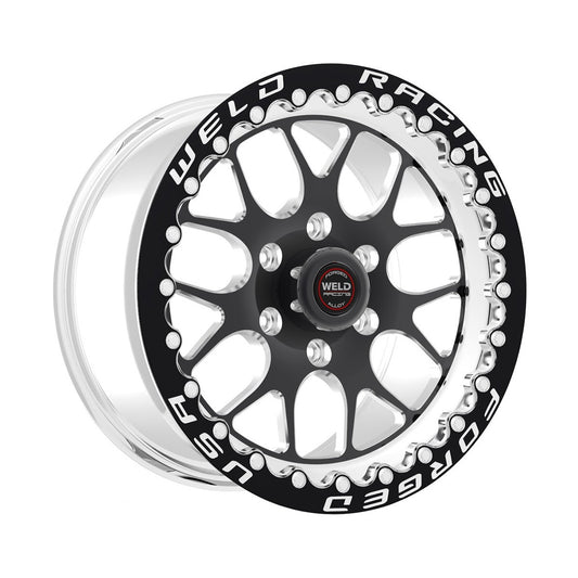 Weld 77LP7100E62G S77 Hd Beadlock Wheel 17x10 6x5.5 ET18 BS6.2 Polished Center - Polished Shell