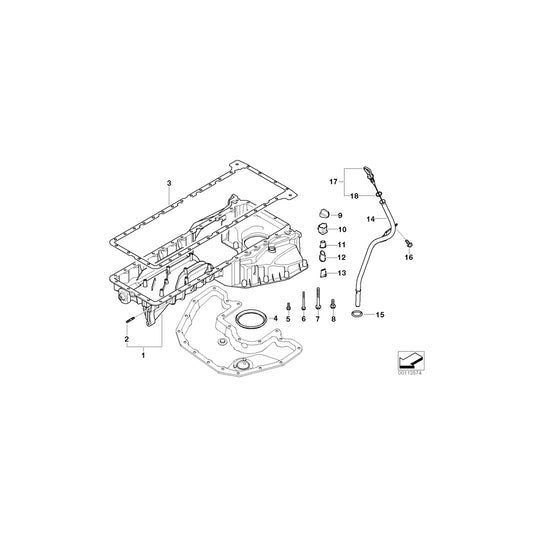 Genuine BMW 11437549467 E65 E67 E66 Dipstick (Inc. 760Li, 760LiS & 760i) | ML Performance UK Car Parts