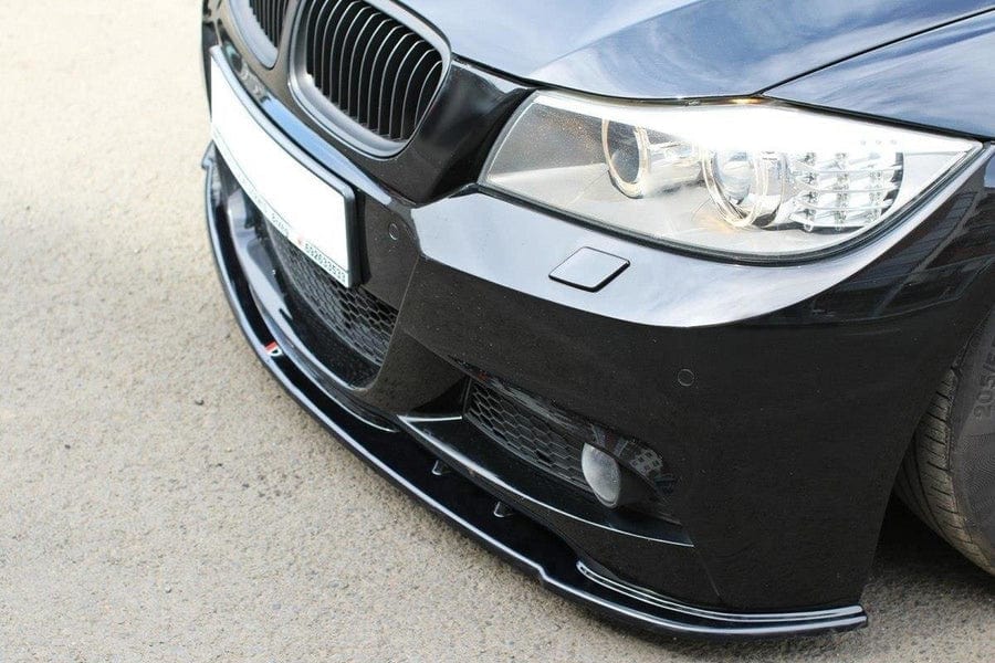 Maxton Design BM-3-91F-MPACK-FD1T Front Splitter V.1 BMW Series 3 E91 M-Pack (Facelift) | ML Performance UK Car Parts
