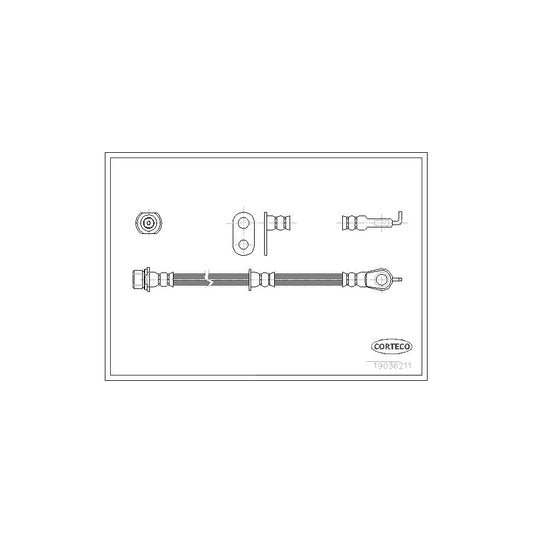 Corteco 19036211 Brake Hose For Toyota Yaris I Hatchback (P1) | ML Performance UK