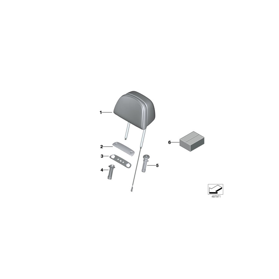 Genuine BMW 52107419894 Head Restraint Comfort Seat, Leather LCMY MOKKA (Inc. 740LdX, 730Ld & Alpina B7) | ML Performance UK