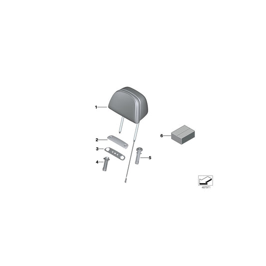 Genuine BMW 52107419894 Head Restraint Comfort Seat, Leather LCMY MOKKA (Inc. 740LdX, 730Ld & Alpina B7) | ML Performance UK