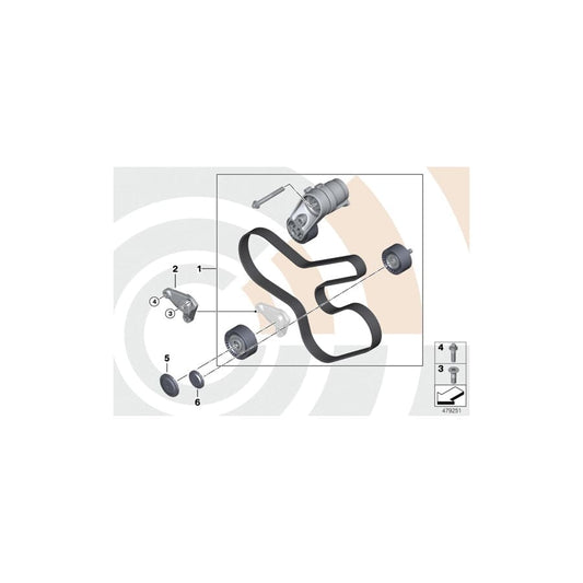 Genuine BMW 11282449731 F10 F12 F11 Set, Belts For Water Pump, Alternator VALUE LINE (Inc. 535i & 640i) | ML Performance UK Car Parts