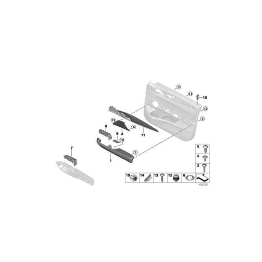 Genuine BMW 51417466309 G32 Trim Cover, Switch Module, Left SCHWARZ (Inc. 620d, 640dX & 640i) | ML Performance UK Car Parts