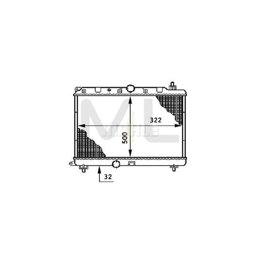 MAHLE ORIGINAL CR 207 000S Engine radiator Brazed cooling fins, Manual Transmission | ML Performance Car Parts