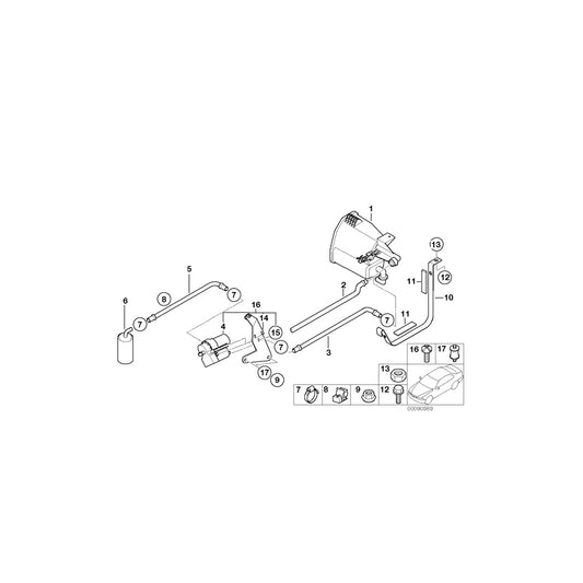 Genuine BMW 16136752313 E36 Fuel Vent Pipe (Inc. Z3) | ML Performance UK Car Parts
