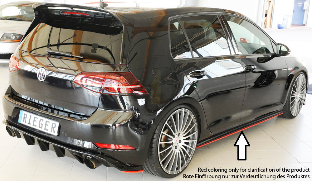 Rieger 00059587 VW Mk7 Golf Side Skirt Splitter (GTI, GTD & GTE) 4 | ML Performance UK Car Parts