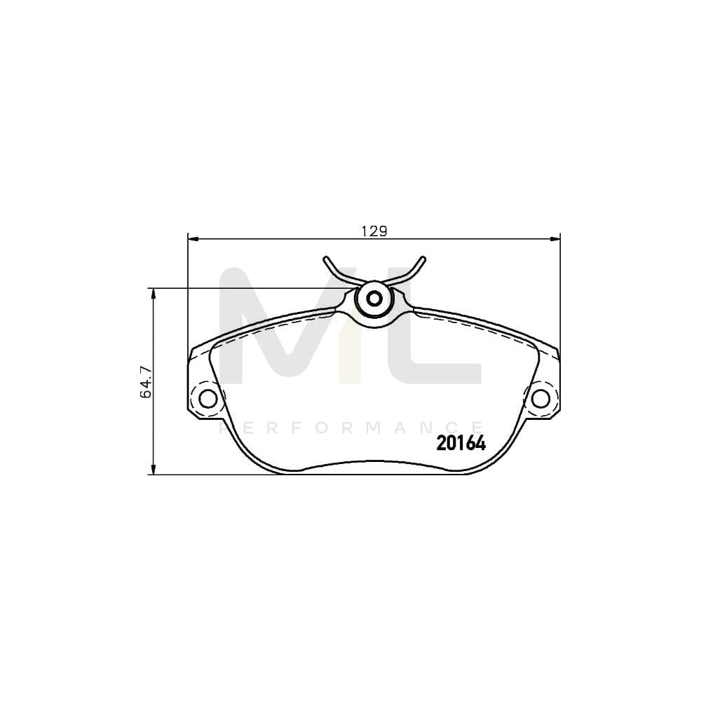 Hella 8DB 355 018-001 Brake Pad Set Not Prepared For Wear Indicator | ML Performance Car Parts