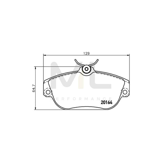 Hella 8DB 355 018-001 Brake Pad Set Not Prepared For Wear Indicator | ML Performance Car Parts