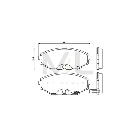 Brembo P 56 045 Brake Pad Set With Acoustic Wear Warning | ML Performance Car Parts
