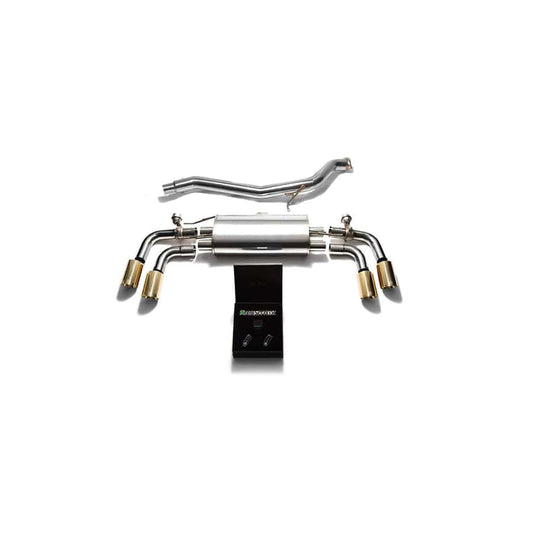 Armytrix AU8JS-QS11G Valvetronic Exhaust System Audi TT | TTS Quattro MK2 8J 2007-2014 with Quad Gold 3.5"  | ML Performance UK UK Car Parts