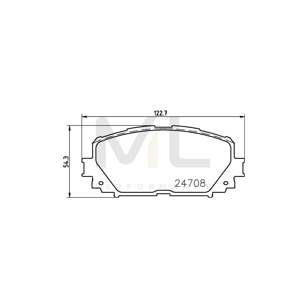 Hella 8DB 355 013-901 Brake Pad Set Not Prepared For Wear Indicator | ML Performance Car Parts