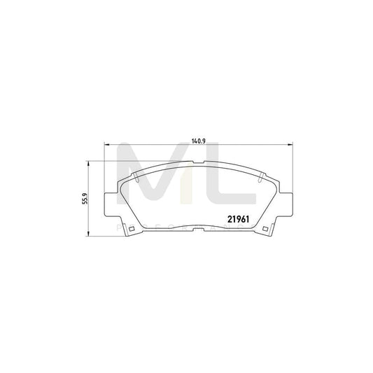 Brembo P 83 028 Brake Pad Set With Acoustic Wear Warning | ML Performance Car Parts