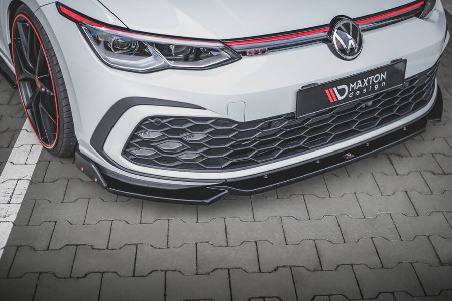 Maxton Design Volkswagen Golf GTI / R-Line MK8 Front Splitter + Flaps V.2