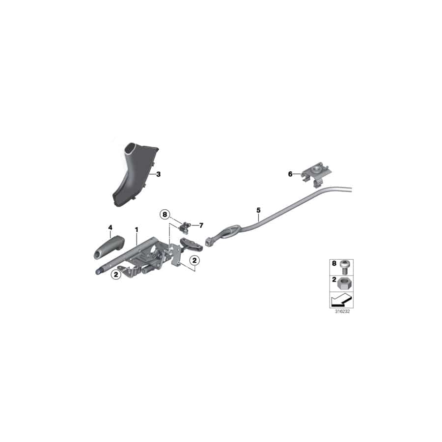 Genuine BMW 34429235426 F33 F34 F32 Handbrake Lever Cover VENETOBEIGE (Inc. 418i, Hybrid 3 & 340iX) | ML Performance UK Car Parts