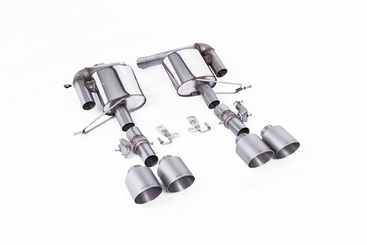 MillTek SSXRR115 Range Rover Sport Valved Rear Silencers with GT-115 Brushed Titanium Tips