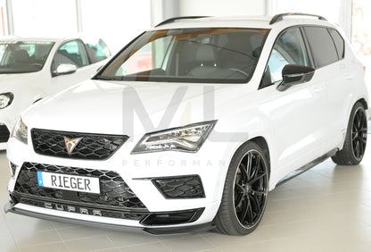 Rieger 00027044 SEAT 5FP Ateca Cupra Front Splitter 4 | ML Performance UK Car Parts
