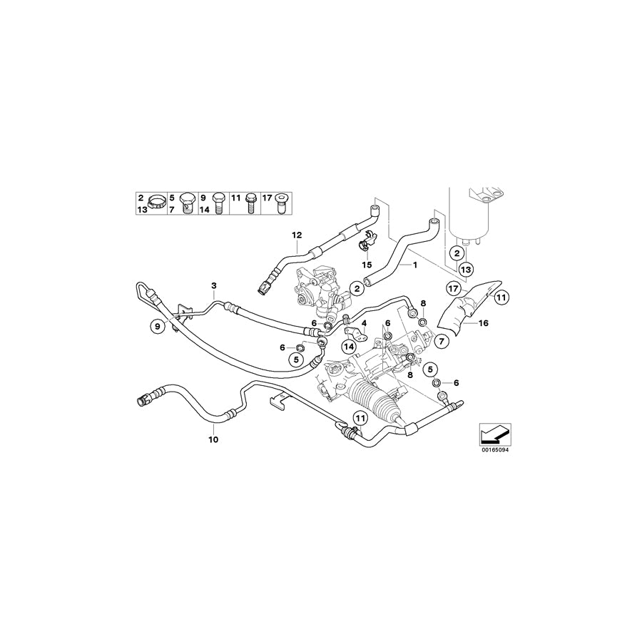 Genuine BMW 32416767423 E60 E64 Radiator Return Line (Inc. 630i, 525i & 528i) | ML Performance UK Car Parts
