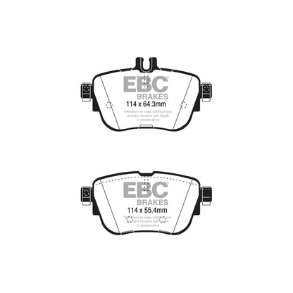 EBC PD03KR996 Mercedes-Benz W/S213 A/C238 Yellowstuff Rear Brake Pad & Plain Disc Kit - TRW Caliper 2 | ML Performance UK Car Parts