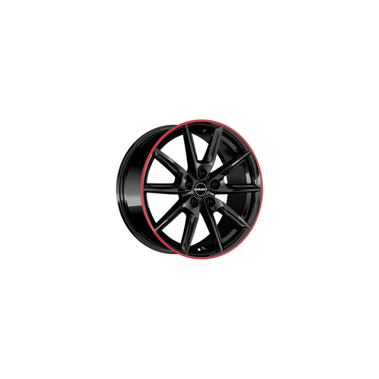 Borbet LX18 8x18 ET45 LX18 80845108572,5BGRR Black Glossy Rim Red Wheel | ML Performance UK Car Parts