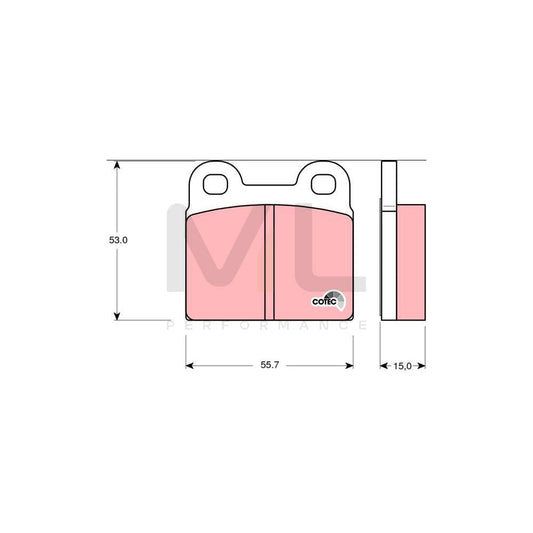 TRW Cotec Gdb102 Brake Pad Set Not Prepared For Wear Indicator | ML Performance Car Parts