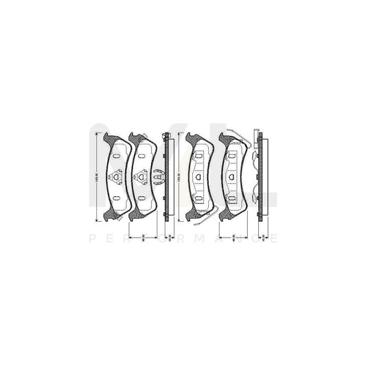 Bosch 0986Tb2308 Brake Pad Set For Jeep Grand Cherokee I (Zj, Zg) Excl. Wear Warning Contact, With Accessories  | ML Performance Car Parts