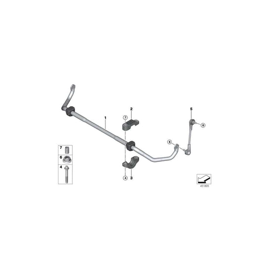 Genuine BMW 31306873467 G32 Stabilizer Front With Rubber Mounting (Inc. 630i, 620d & 640i) | ML Performance UK Car Parts