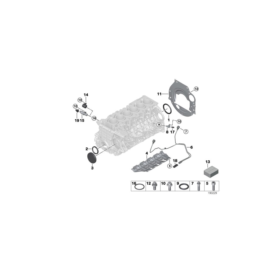 Genuine BMW 11410429299 F11 E64 E63 Set Of Aluminum Screws, Windage Tray (Inc. 630i, 325xi & 530xi) | ML Performance UK Car Parts