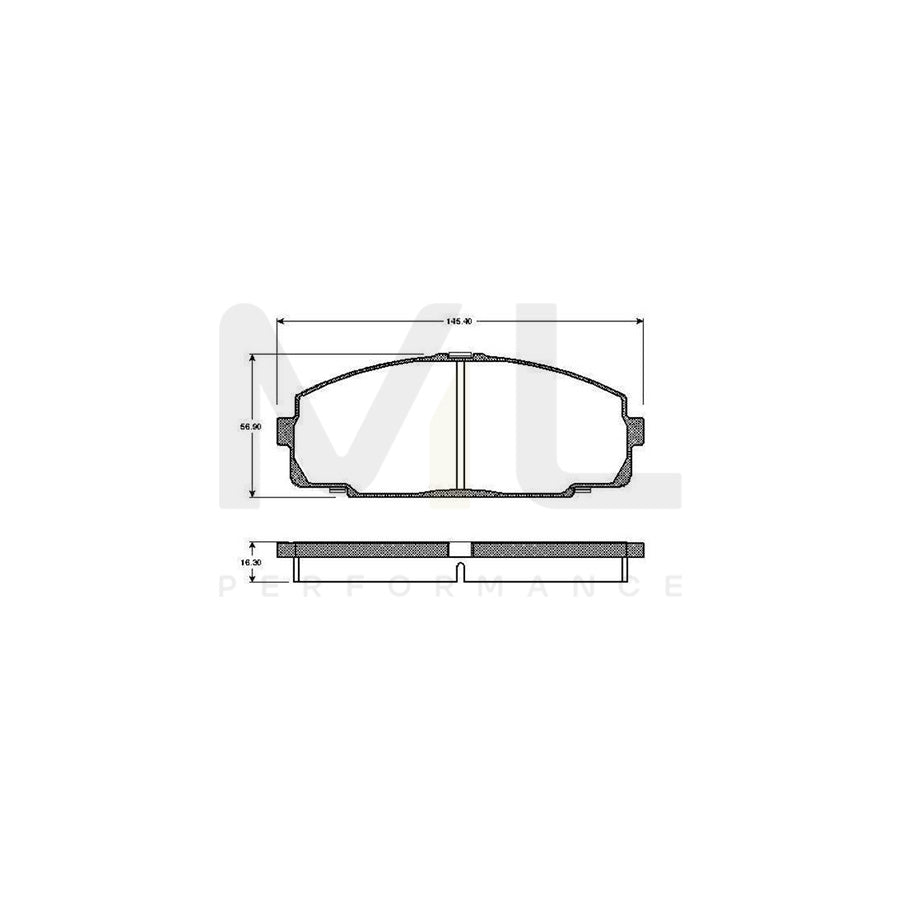 Bosch 0986Tb2688 Brake Pad Set Excl. Wear Warning Contact  | ML Performance Car Parts