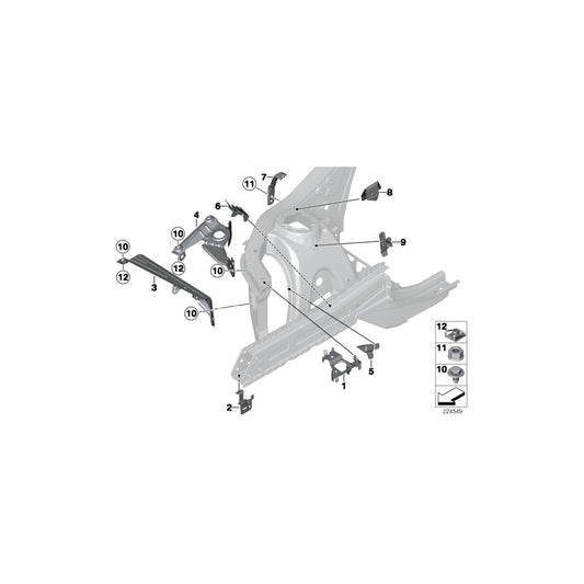 Genuine BMW 41117267092 F25 F26 Bracket Brake Pipe Right (Inc. X3 35iX, X3 18i & X4 20iX) | ML Performance UK