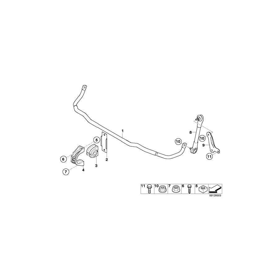 Genuine BMW 31306781542 E63 E64 Right Swing Support (Inc. 635d, 645Ci & 650i) | ML Performance UK Car Parts