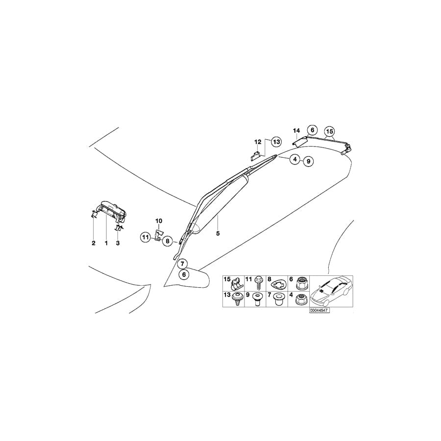 Genuine BMW 72128234842 E38 Right Its Head Air Bag Bracket (Inc. 750iL, 728i & 735iL) | ML Performance UK Car Parts