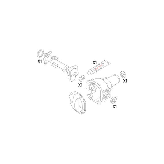 Corteco 19535826 Gasket Set, Differential For Mitsubishi L200 Iii Pickup (K6) | ML Performance UK