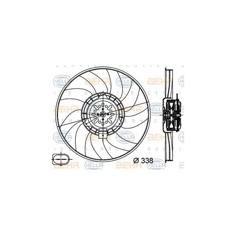 Hella 8EW 351 044-361 Fan, Radiator